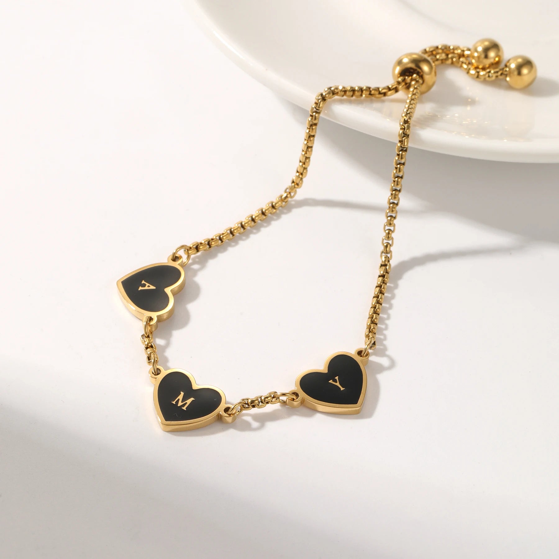 Custom Heart Name Bracelet Heart with Initials