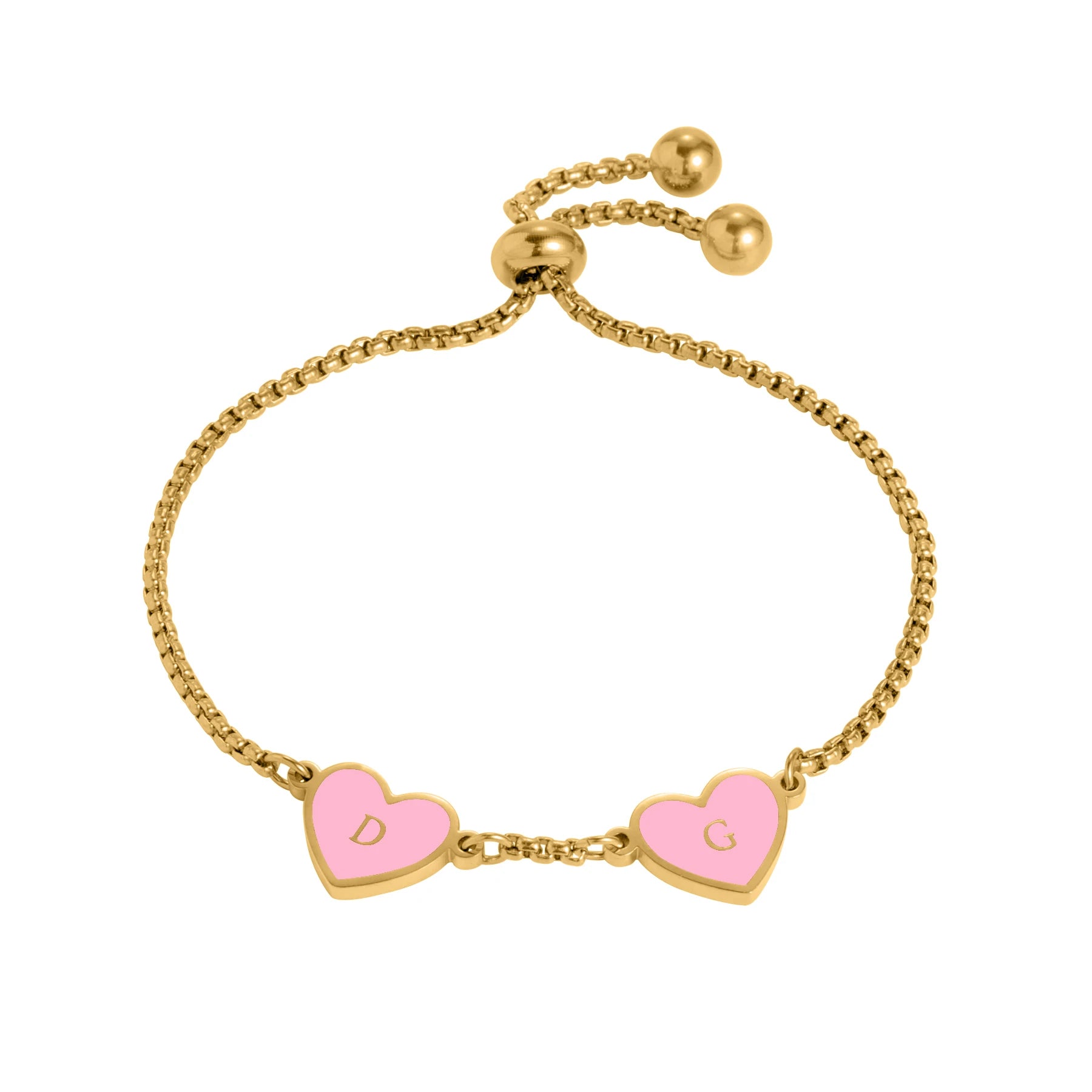 Custom Heart Name Bracelet Heart with Initials