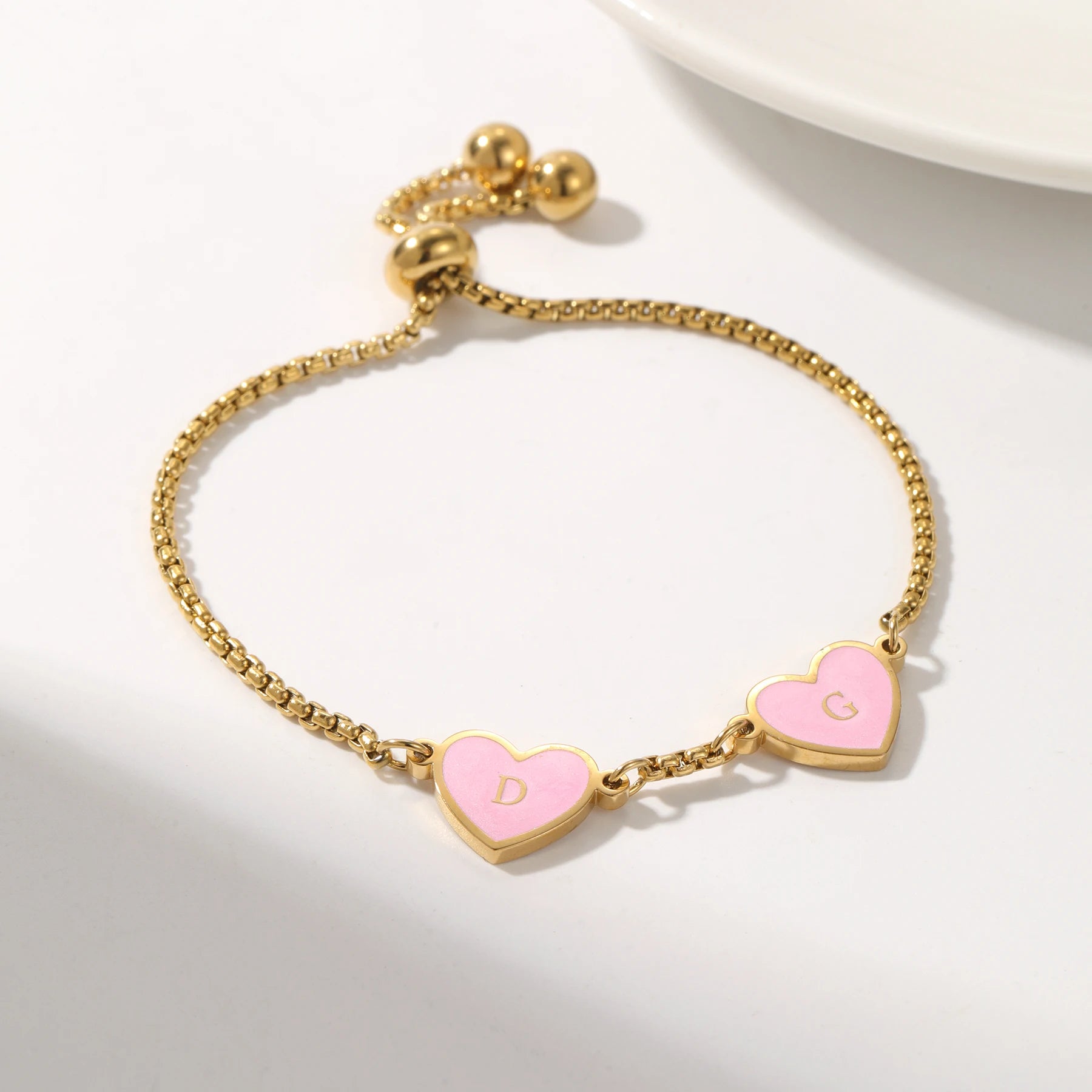 Custom Heart Name Bracelet Heart with Initials