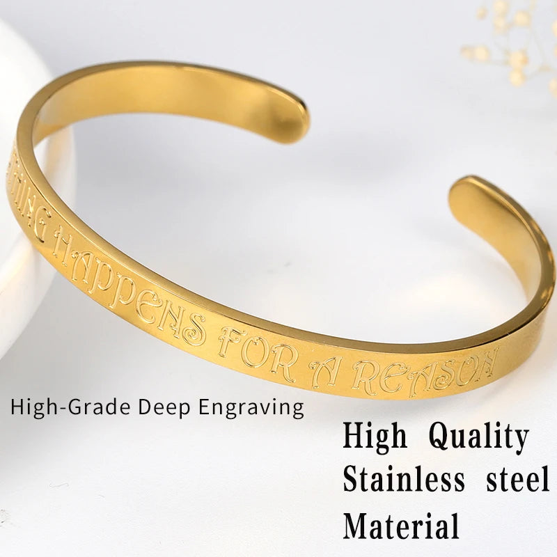 Custom Engraved Bracelet Cuff Bangle