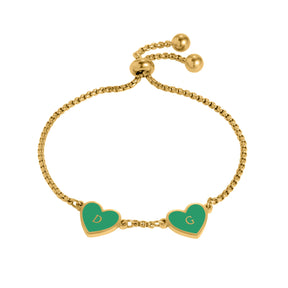 Custom Heart Name Bracelet Heart with Initials