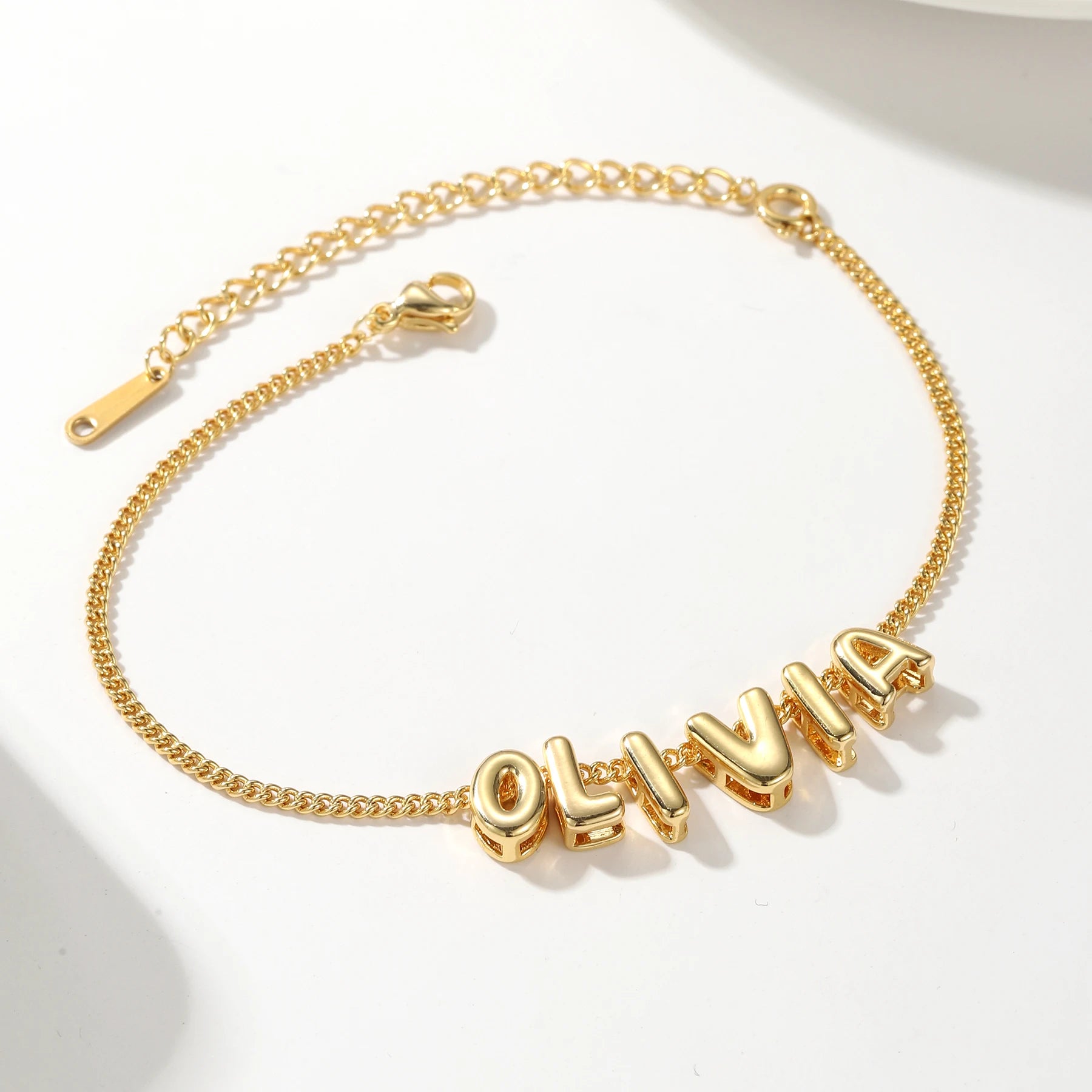 Custom 3D Bubble Letter Bracelet