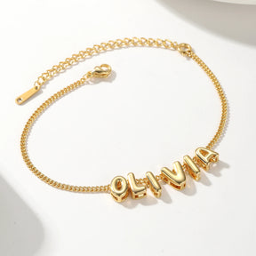 Custom 3D Bubble Letter Bracelet