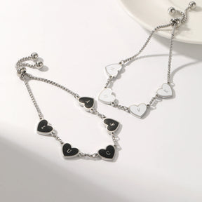 Custom Heart Name Bracelet Heart with Initials