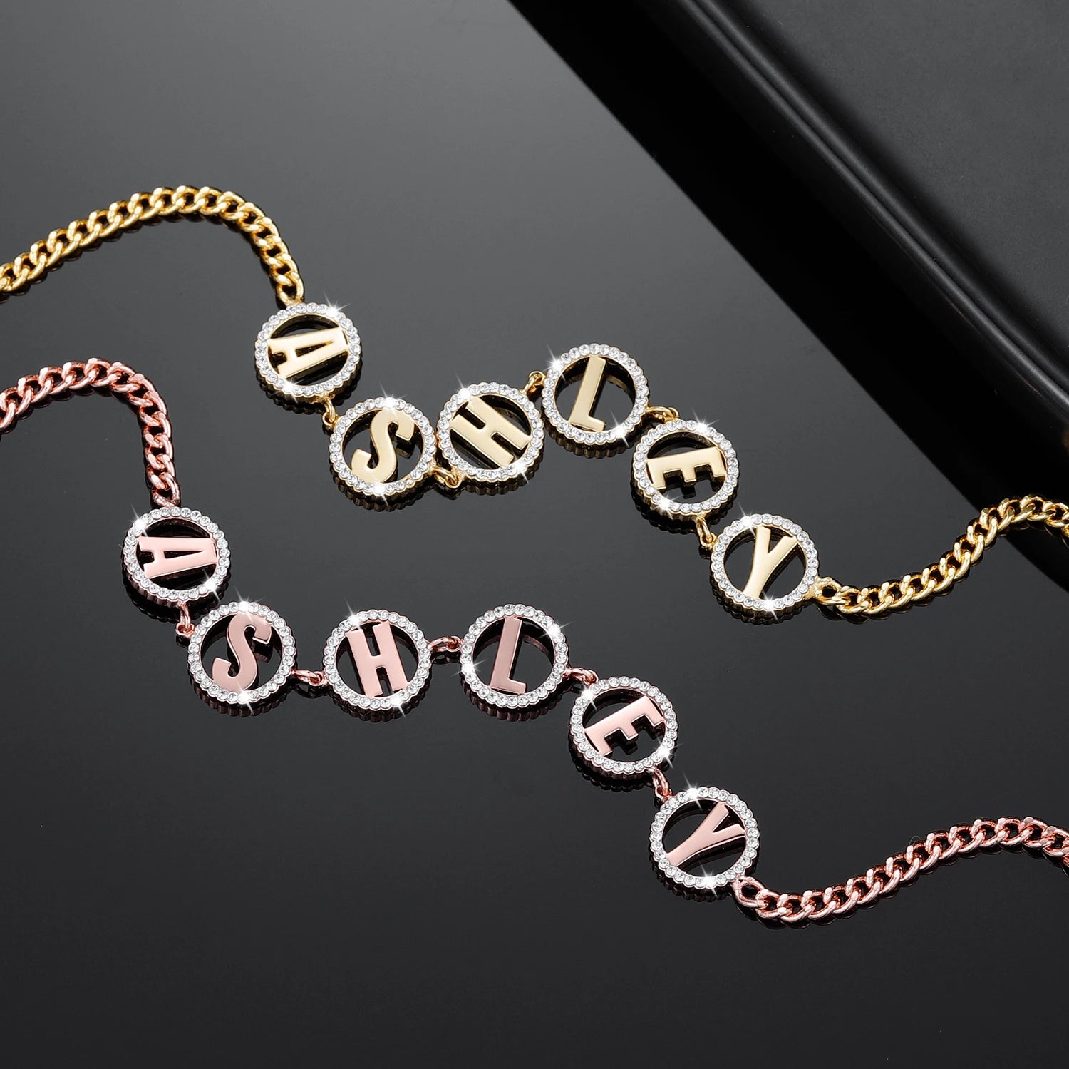 Custom CZ Letter Bracelet
